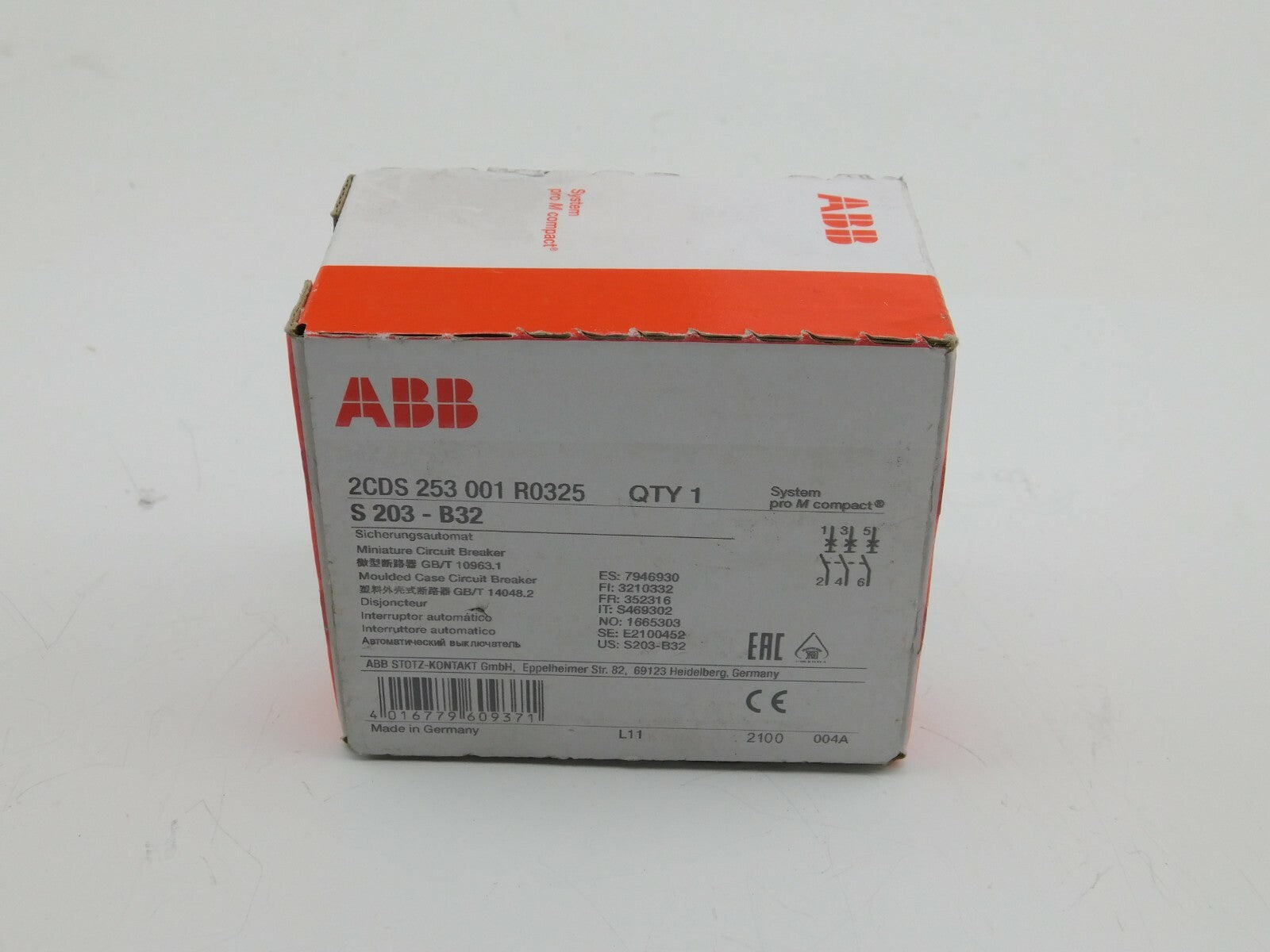 ABB Sicherungsautomat 2CDS 253 001 R0325