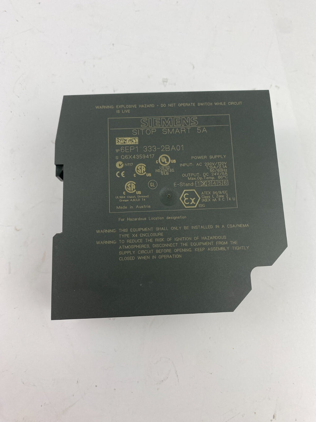 SIEMENS SITOP SMART 5A 6EP1 333-2BA01