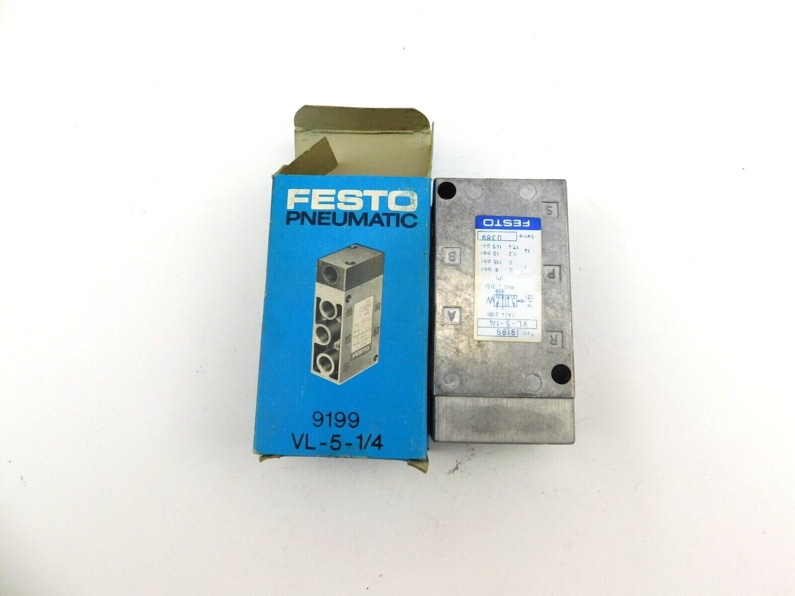 FESTO PNEUMATIC VL-5-1/4 TYP 9199 