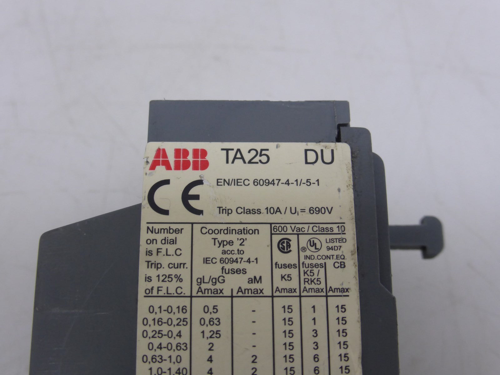 ABB TA25 DU 4,5-8,5 A