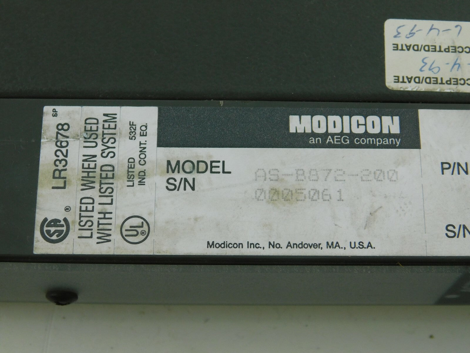 AEG Modicon  AS-B872-200 Analog Voltage Output 