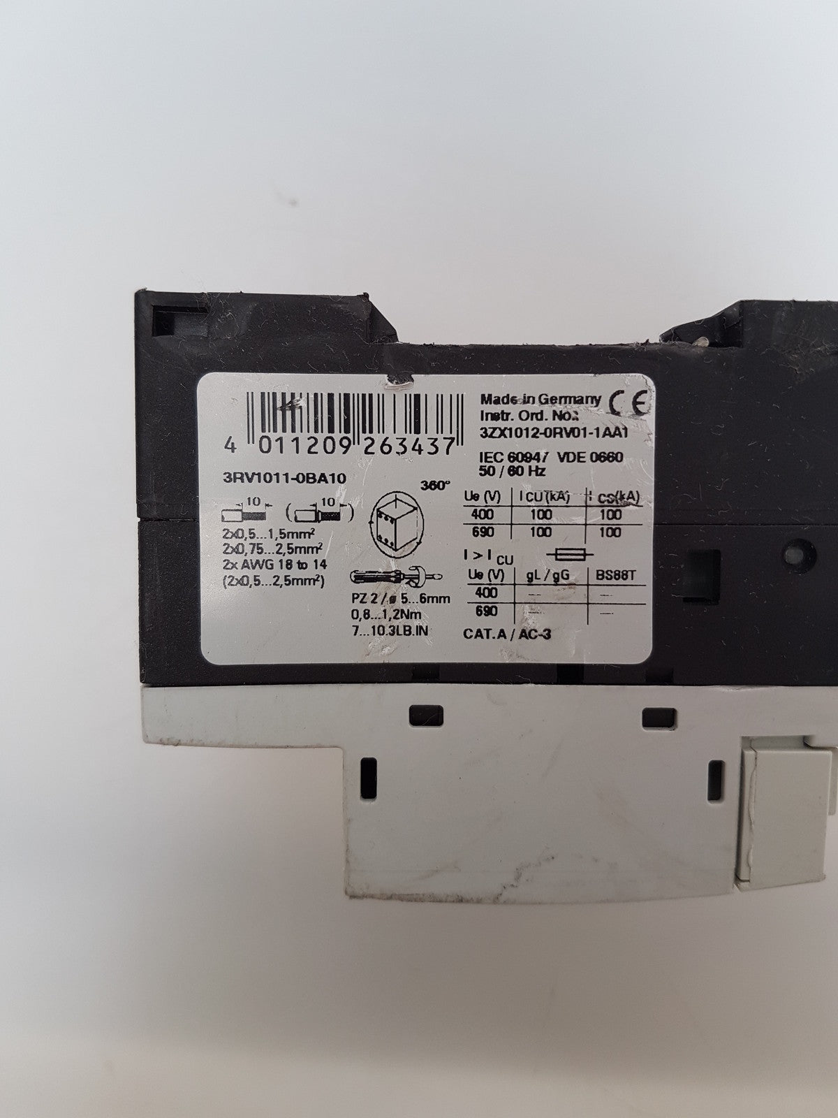 Siemens Sirius 3RV1011-0BA10