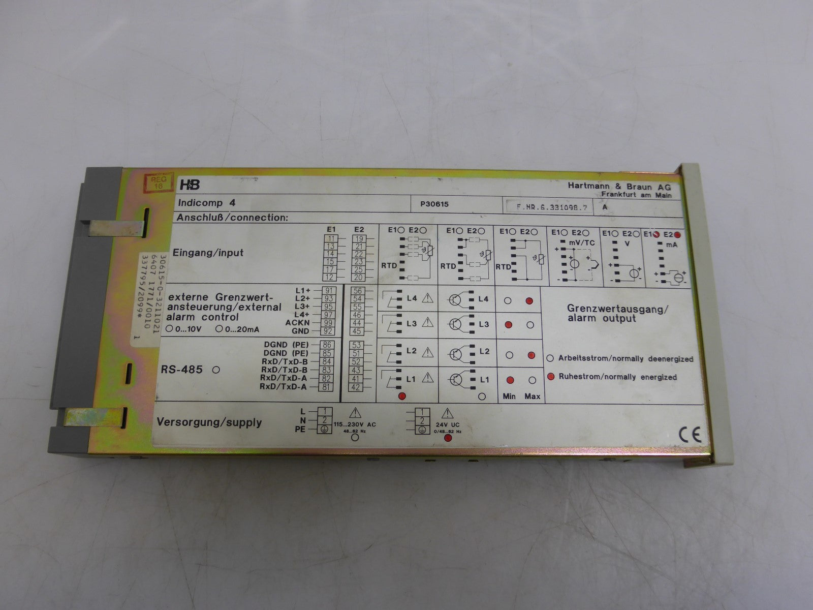 ABB H&B Indicomp 4  P 30615-0-3211021  6407 1771/0010