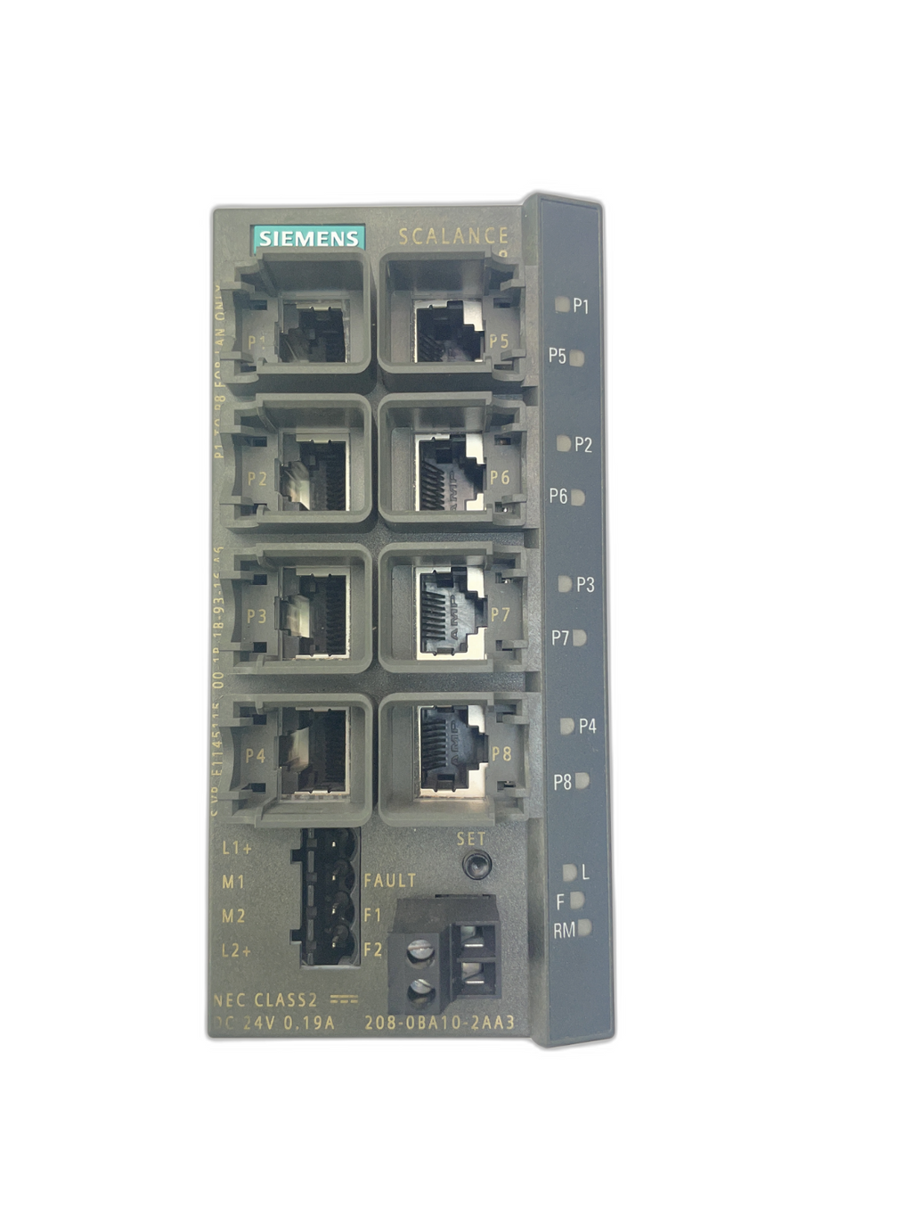 Siemens SCALANCE X208 Industrial Ethernet Switch 8-Port (6GK5 208-0BA10-2AA3)