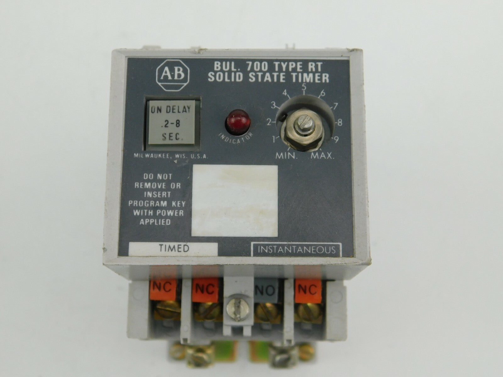 ALLEN BRADLEY BUL. 700 TYPE RT SOLID STATE TIMER 700RT