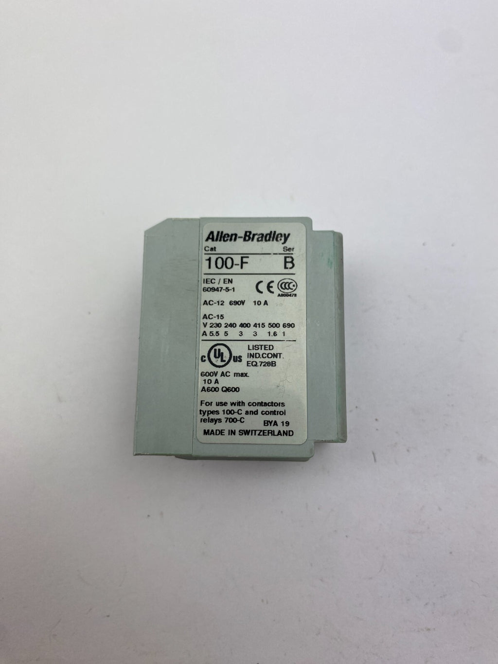 Allen-Bradley Cat 100-F B