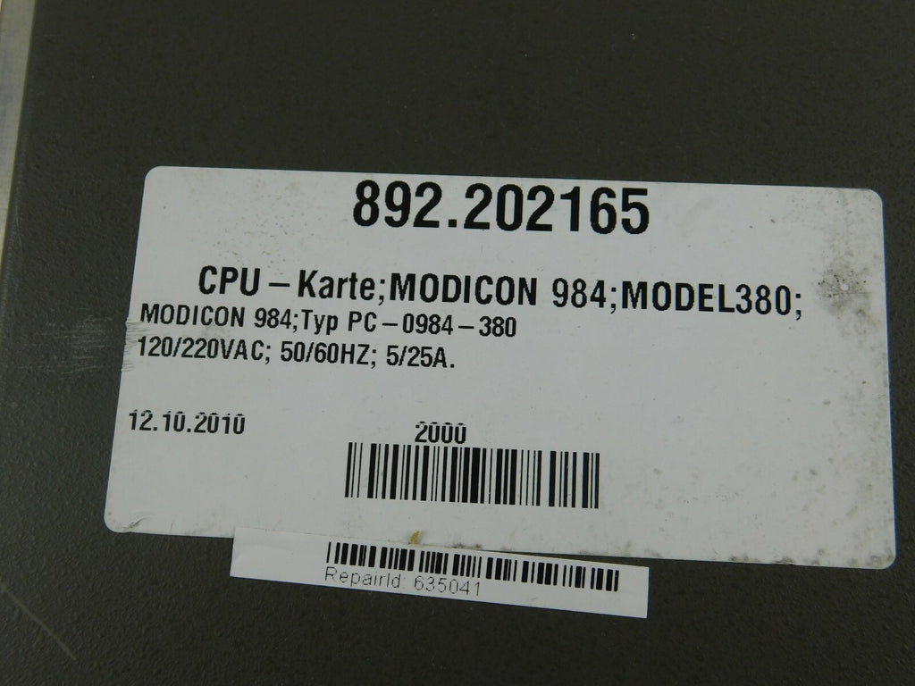 Modicon AEG PC-0984-380  892.202165   Programmable Controller