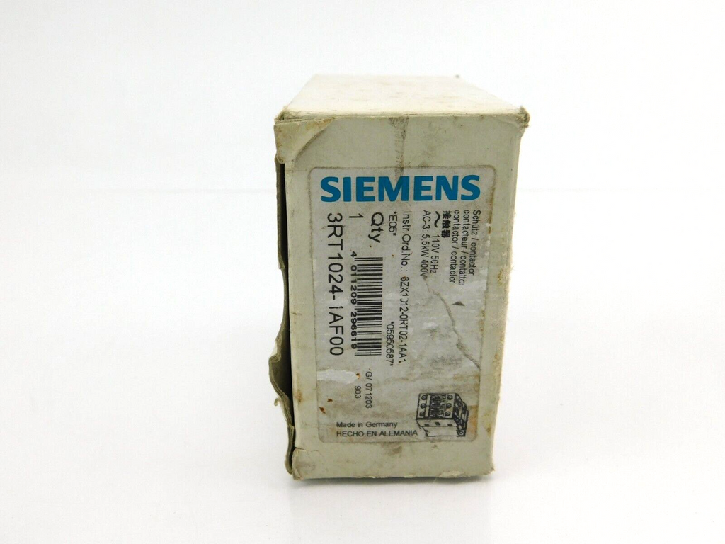 SIEMENS Schütz 3RT1024-IAF00 110V 50HZ 5,5KW 400V