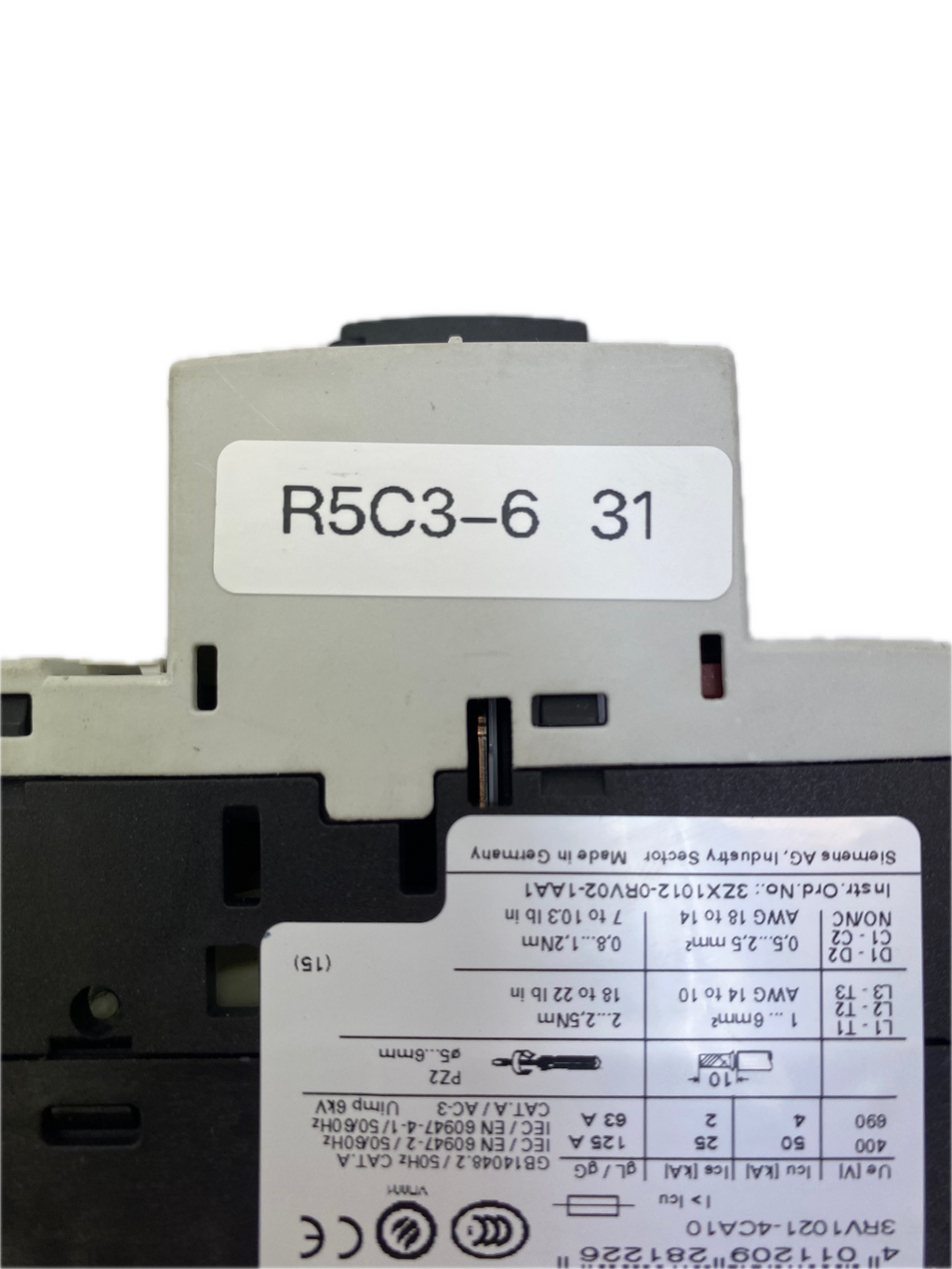 SIEMENS SIRIUS 3RV1021-4CA10
