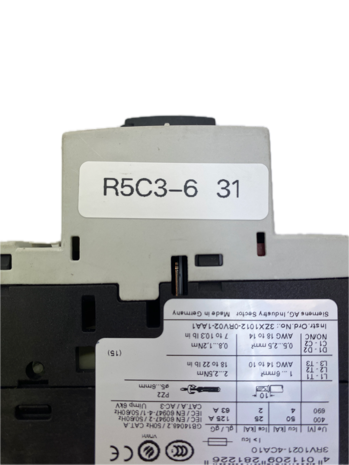 SIEMENS SIRIUS 3RV1021-4CA10