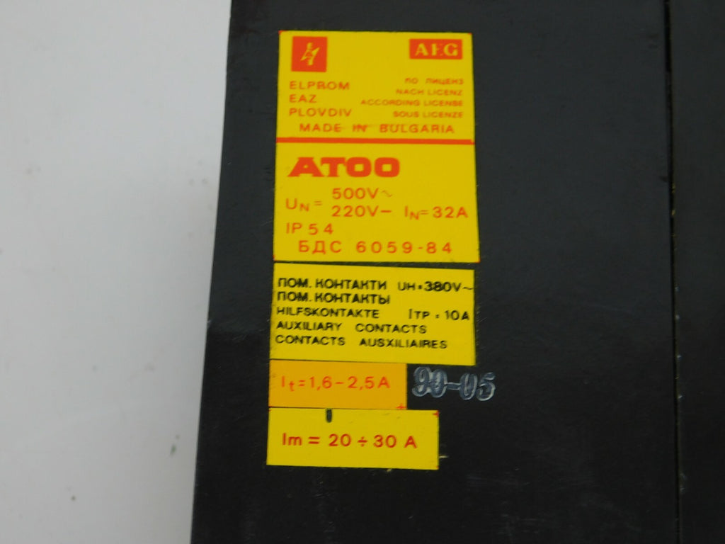 AEG AT00 Motorschutzschalter  1,6 - 2,5A 