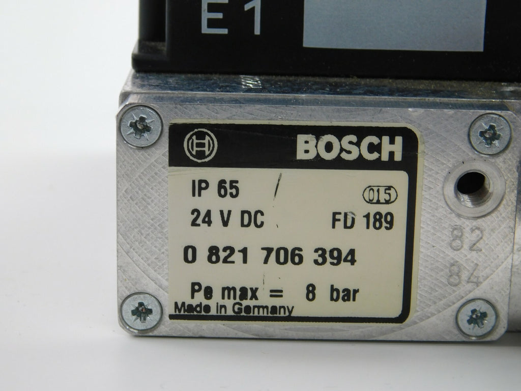 BOSCH 0821706394 IP 65 24 V DC PE MAX= 8 Bar