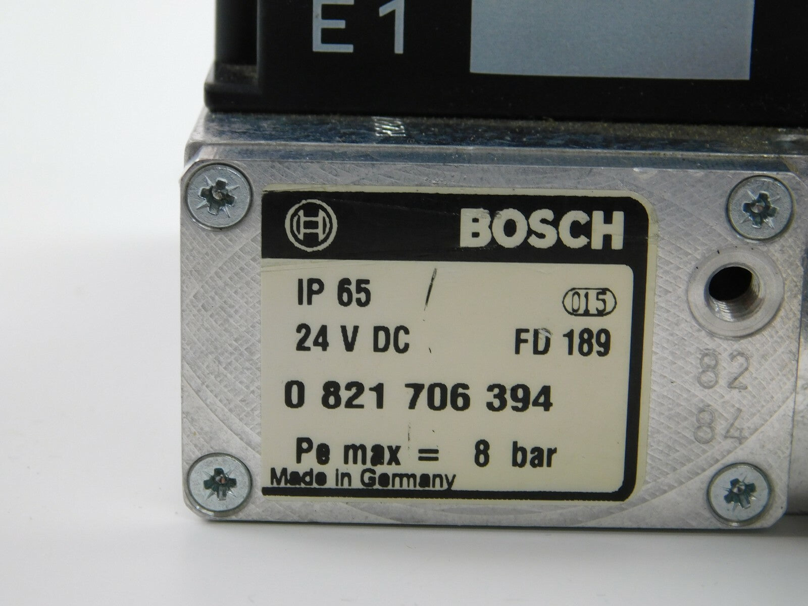 BOSCH 0821706394 IP 65 24 V DC PE MAX= 8 Bar