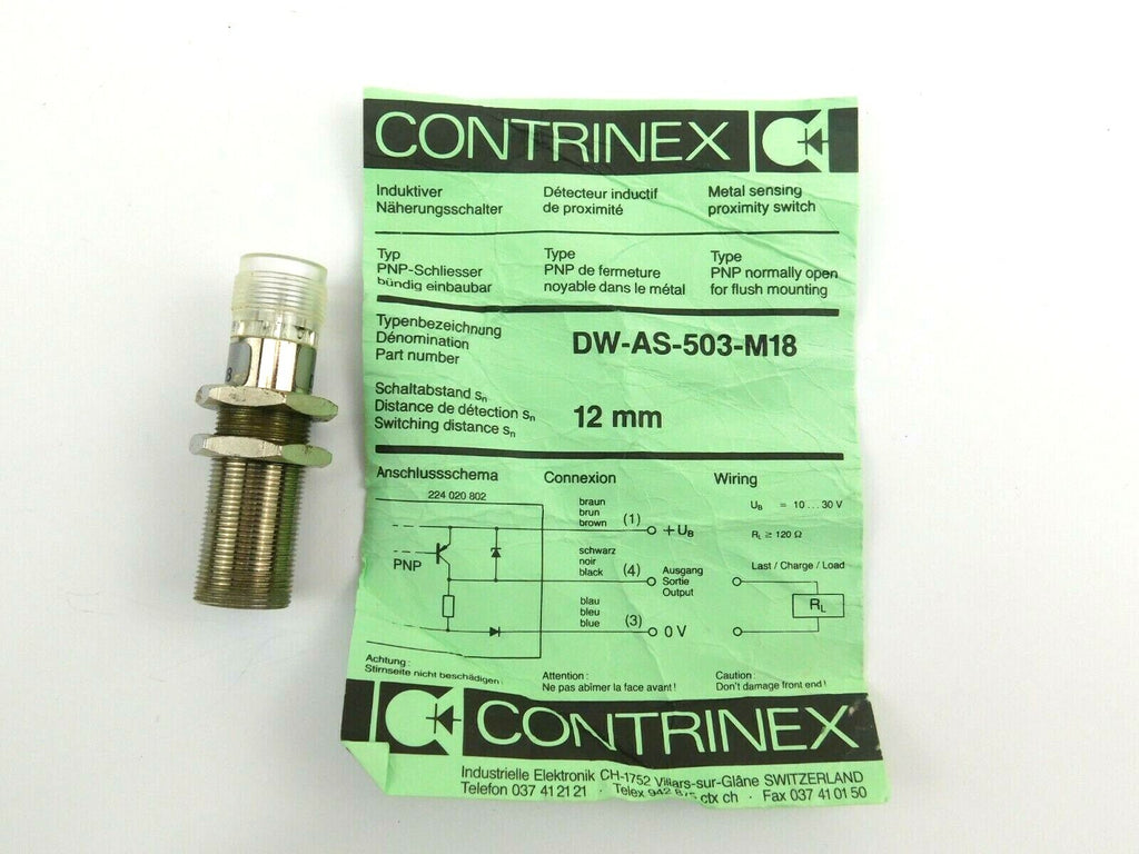 CONTRINEX Näherungssensor DW-AS-503-M18 12mm
