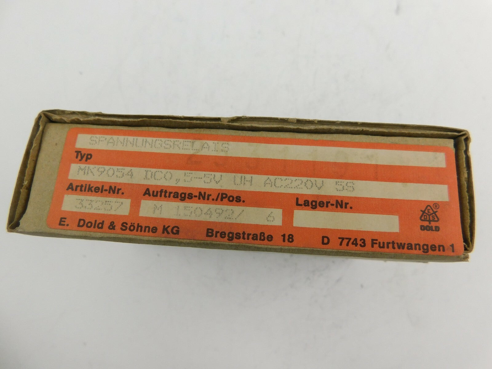 E.Dold u. Söhne KG MK 9054  VDE 0110 u. 0435 MK 9054
