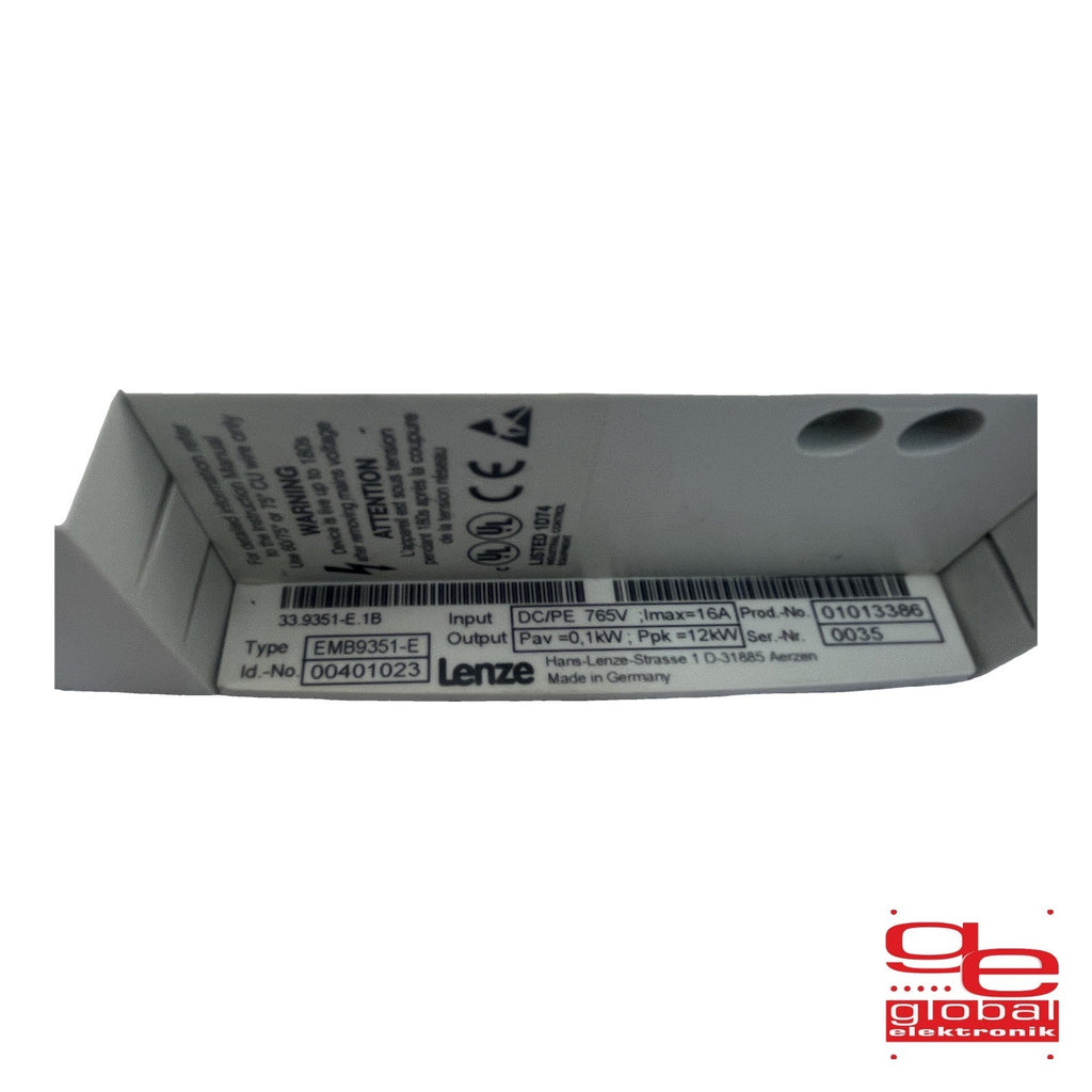 Lenze Braking Module Power Unit EMB9351-E