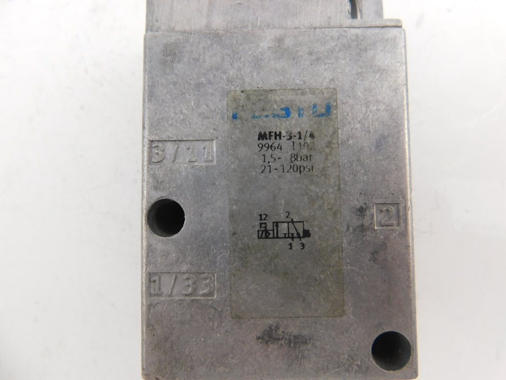FESTO Pneumatikventil MFH-3-1/4 9964 1-5- 8 BAR