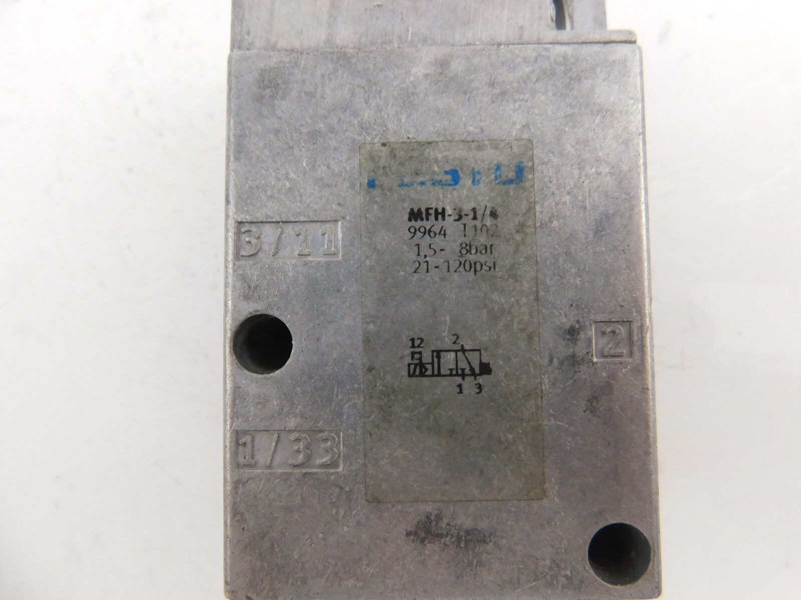 FESTO Pneumatikventil MFH-3-1/4 9964 1-5- 8 BAR