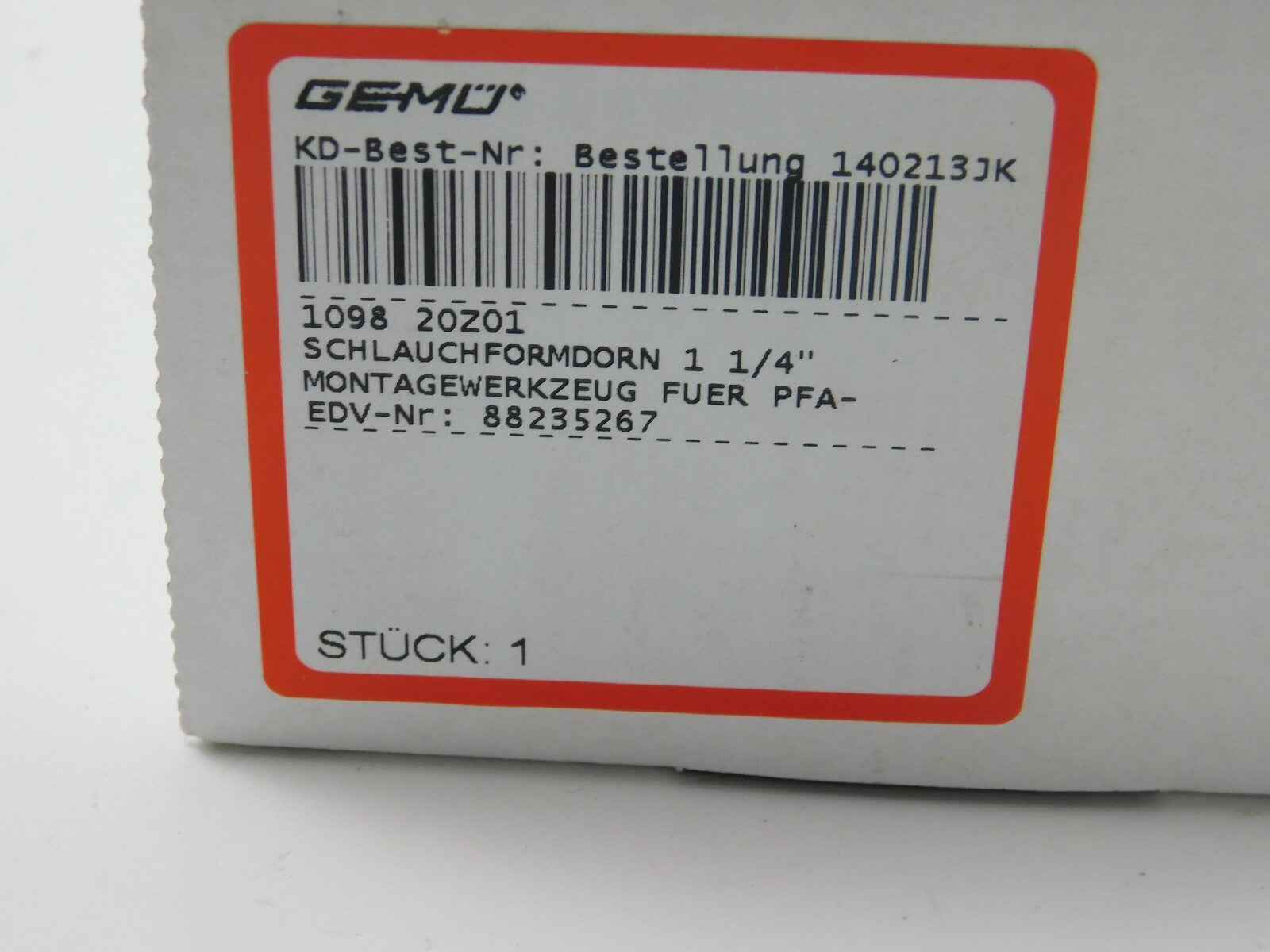 Gemü Schlauchform Dorn 1098 20Z01  1 1/4"