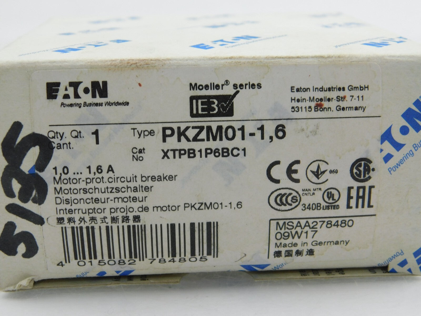 EATON Motorschutzschalter PKZM01-1,6