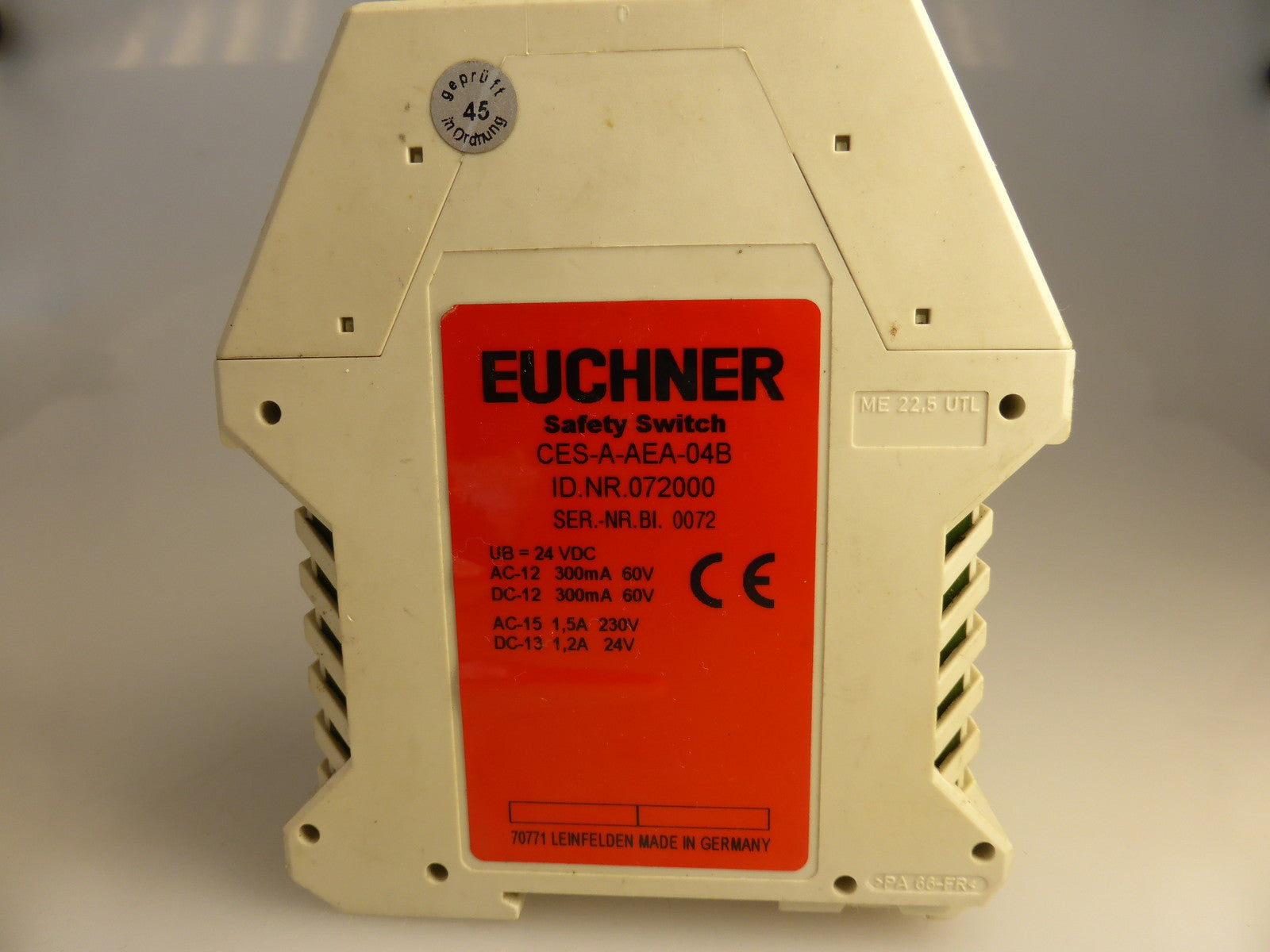 Euchner Safety Switch CES-A-AEA-04B ID.NR.072000
