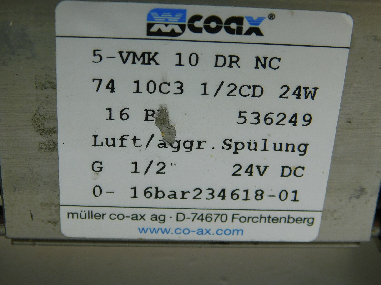 Müller Coax 5-VMK 10 DR NC 74 10C3 + MD 510503 S