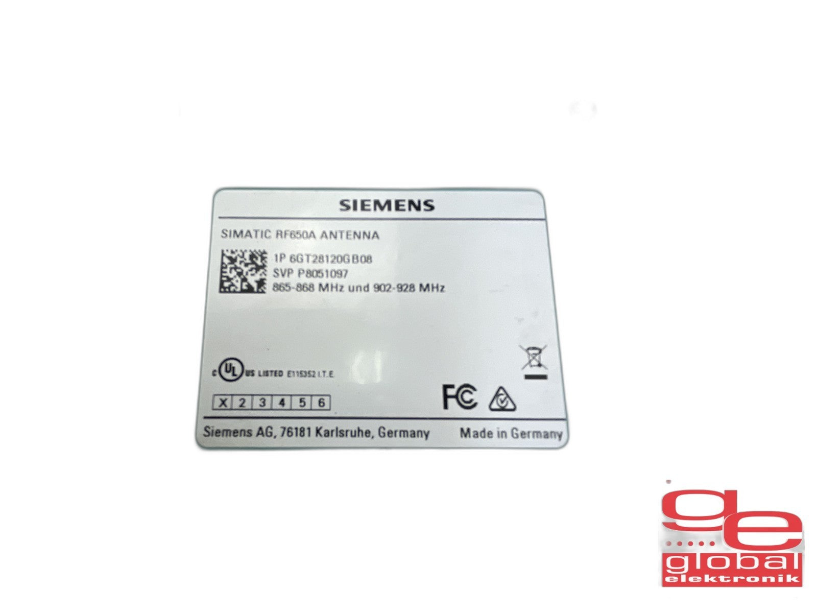 Siemens SIMATIC RF650A ANTENNA. 1P  6GT28120G B08 SVP P8051097 3 865-068 MHz