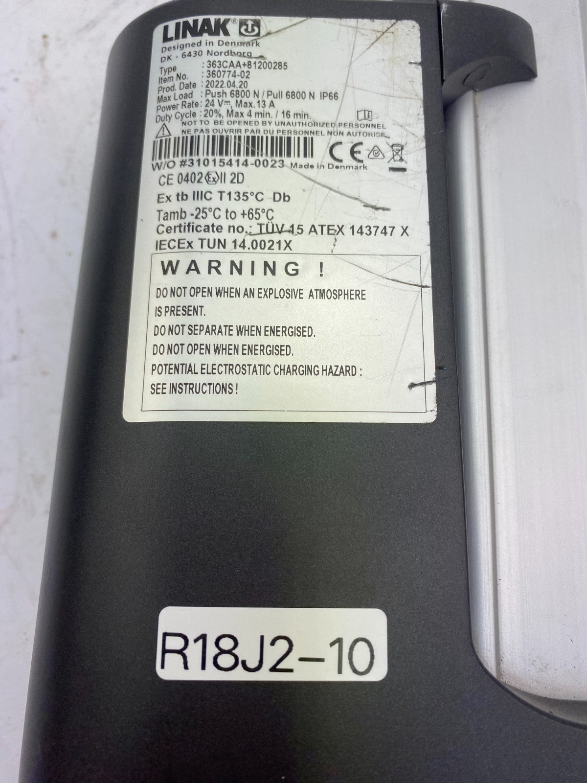 LINAK type 363CAA+81200285 Power Rate: 24 V*, Max. 13 A