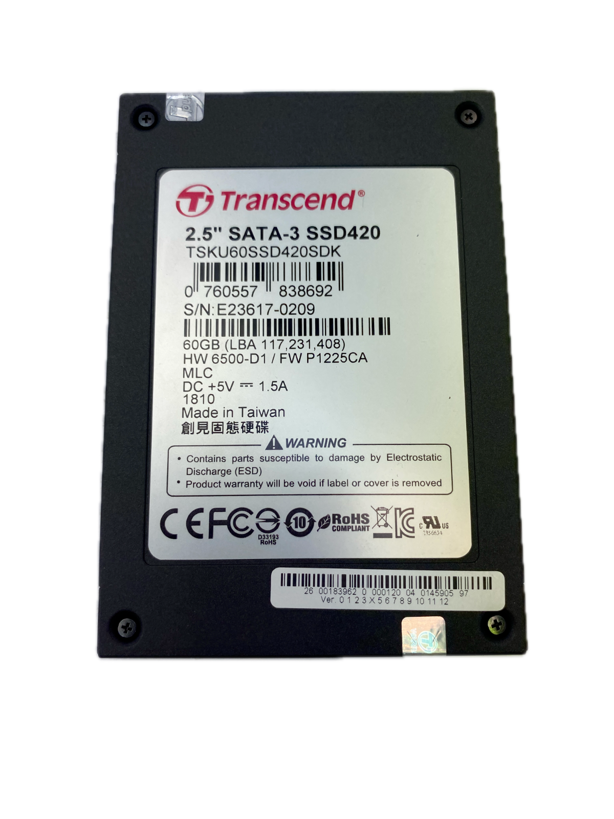 Transcend 2.5"SATA-3 SSD420 TSKU60SSD420SDK  60GB