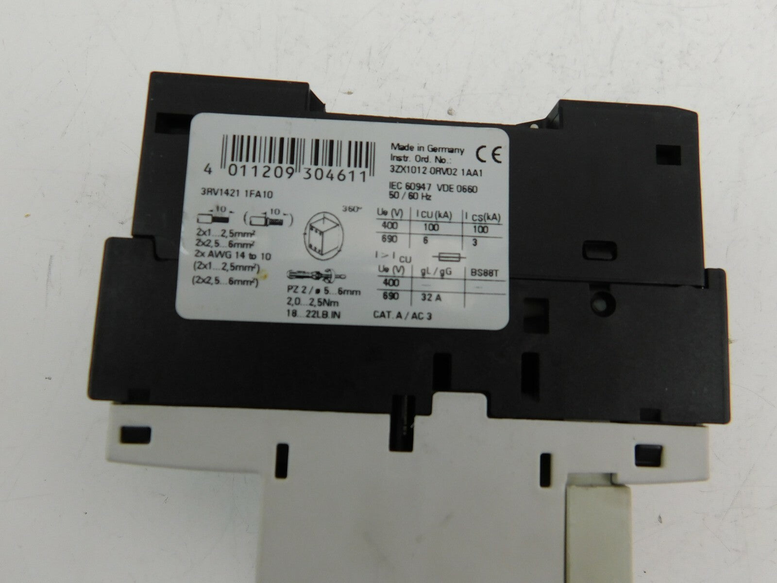 SIEMENS SIRIUS Leistungsschalter  3RV1421-1FA10 3,5 5A