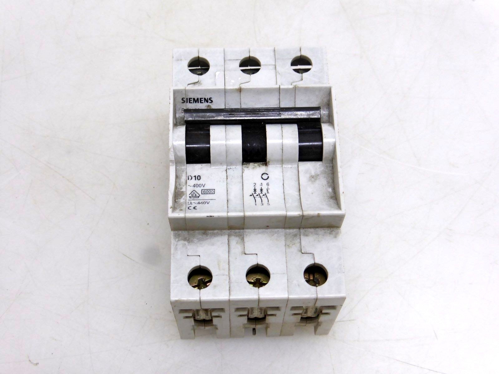 Siemens 5SX2 D10 Leitungsschutzschalter 3-polig ~400V