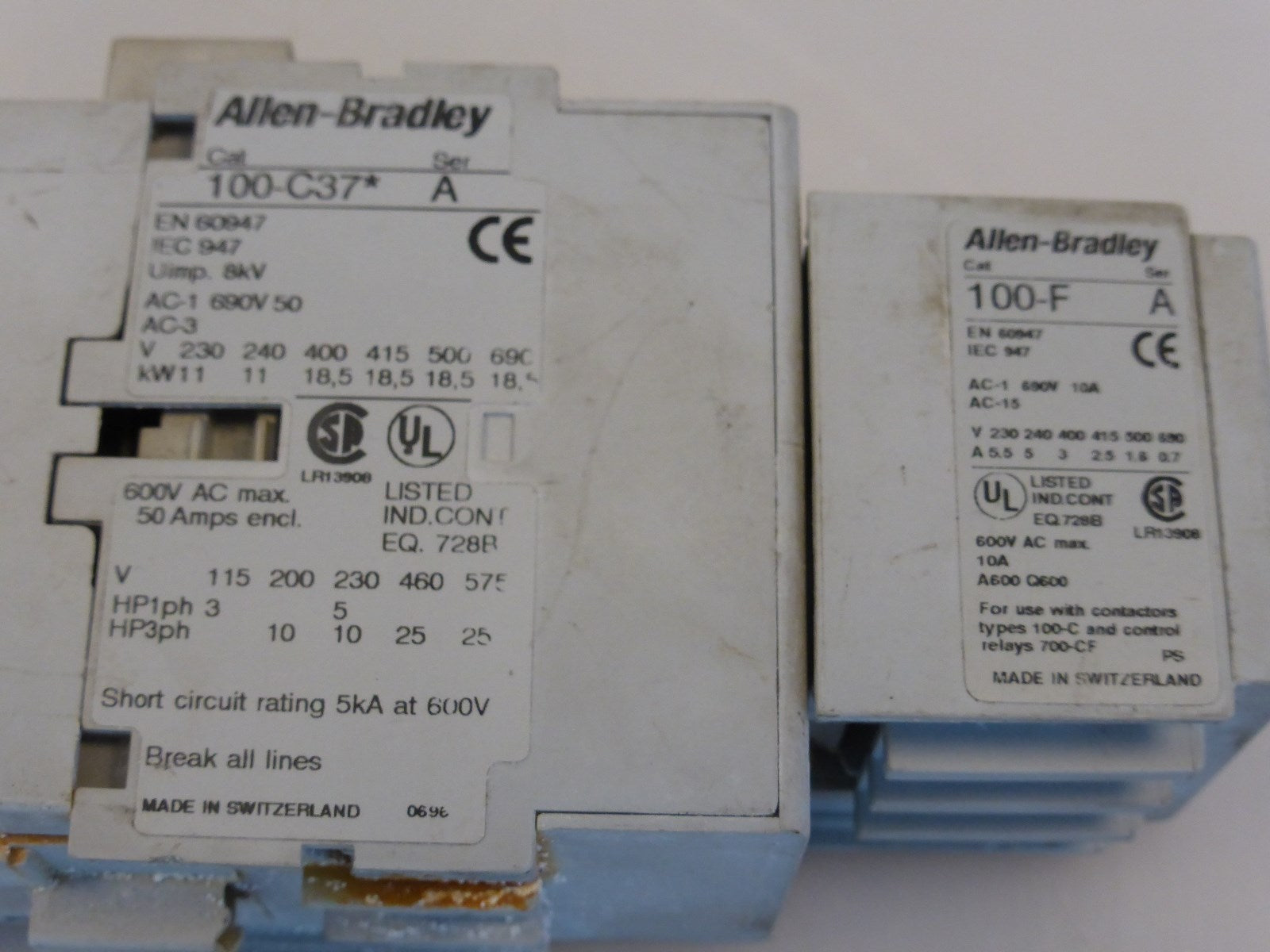 Allen Bradley 100-C37* A Allen Bradley 100-F A