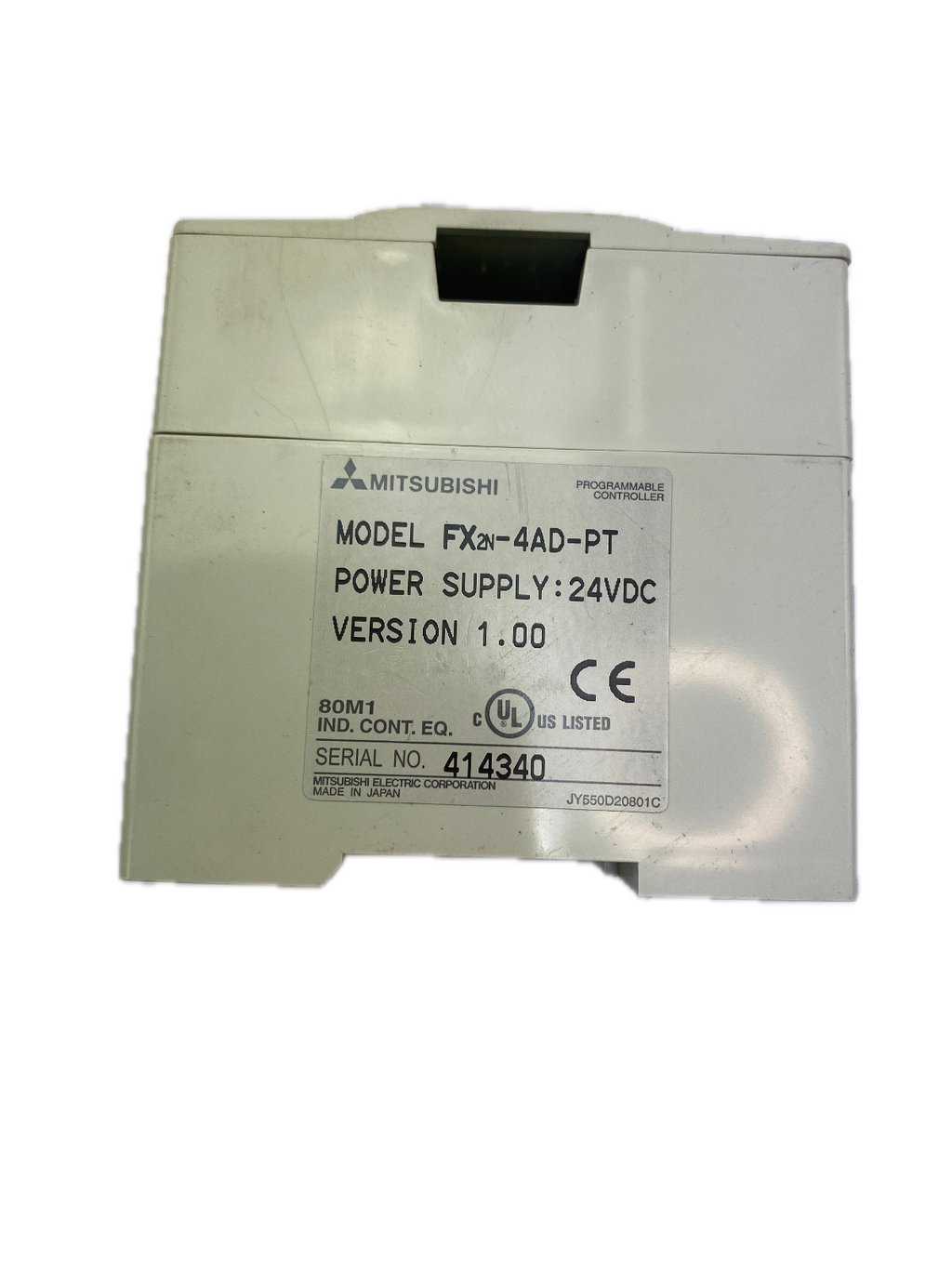 MITSUBISHI PROGRAMMABLE CONTROLLER MODEL FX2N-4AD-PT POWER SUPPLY 24VDC Version1