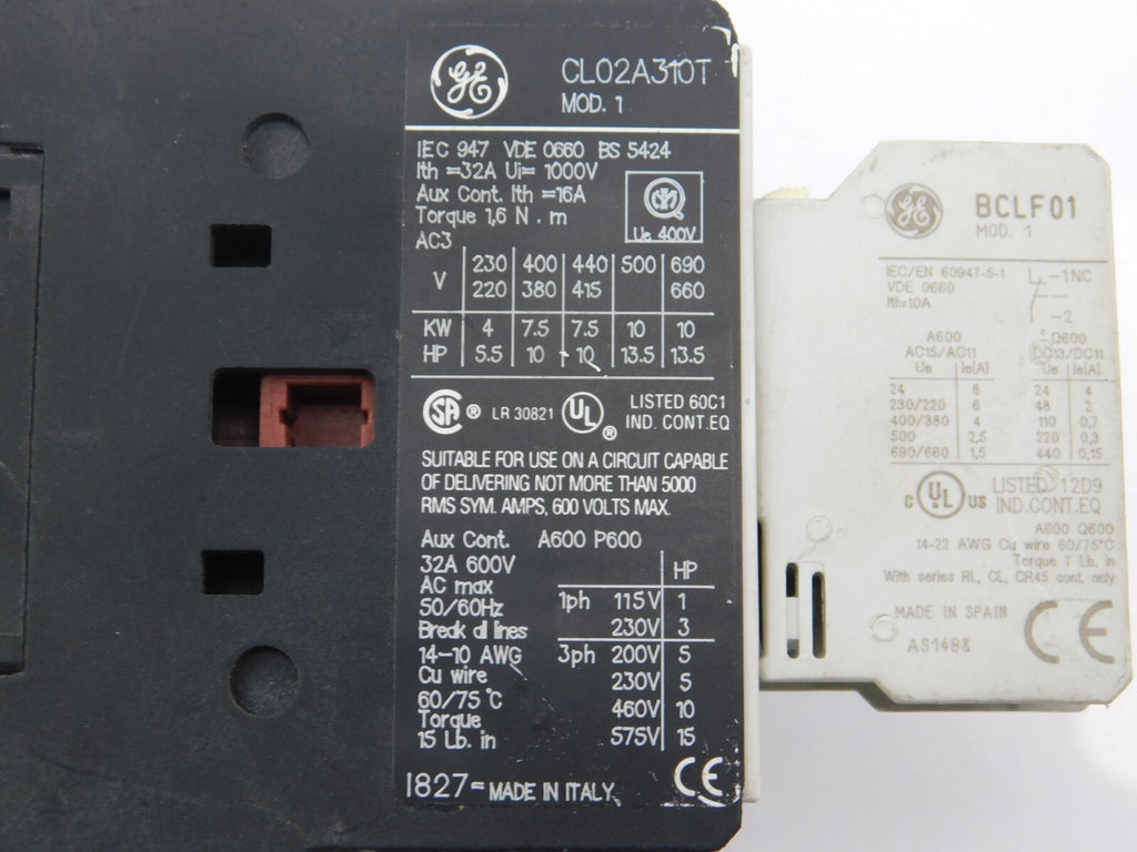 General electric CL02A310T & BCLF01