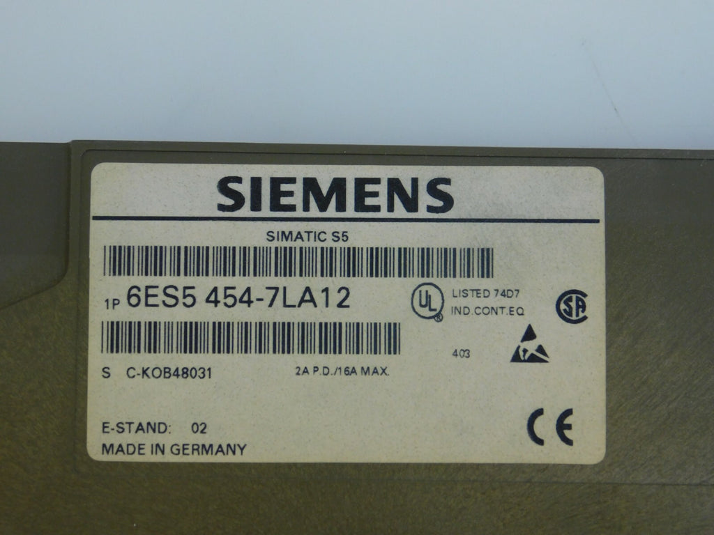 SIEMENS SIMATIC S5 6ES5 454-7LA12