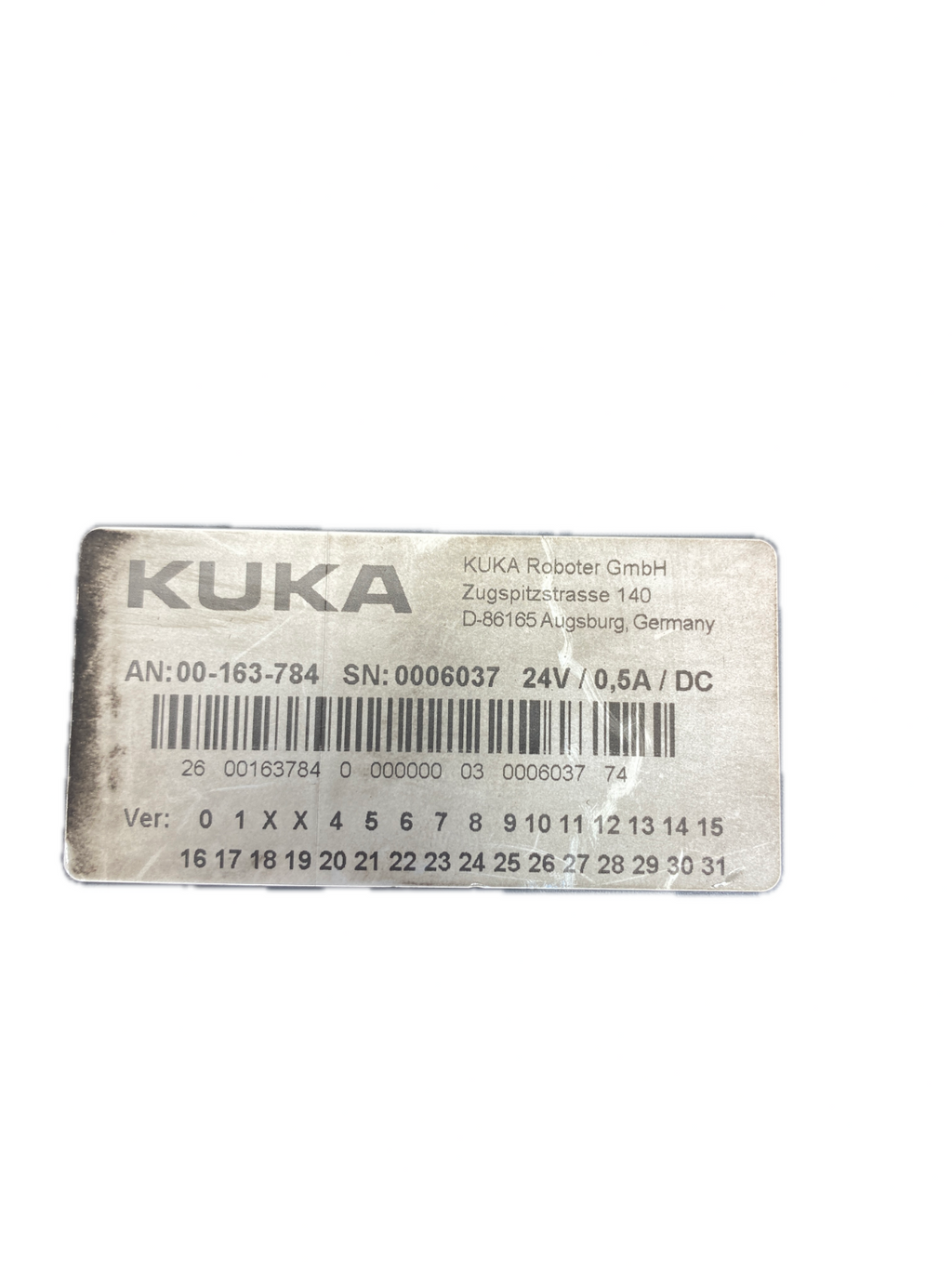 KUKA VKCP2 AN: 00-163-784 SN: 0006037 24V / 0,5A / DC