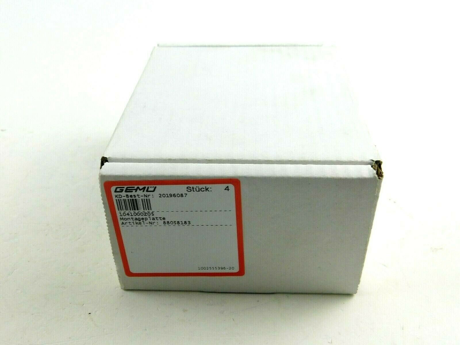 Gemü Montageplatte 88058183     ** 4 Stück **