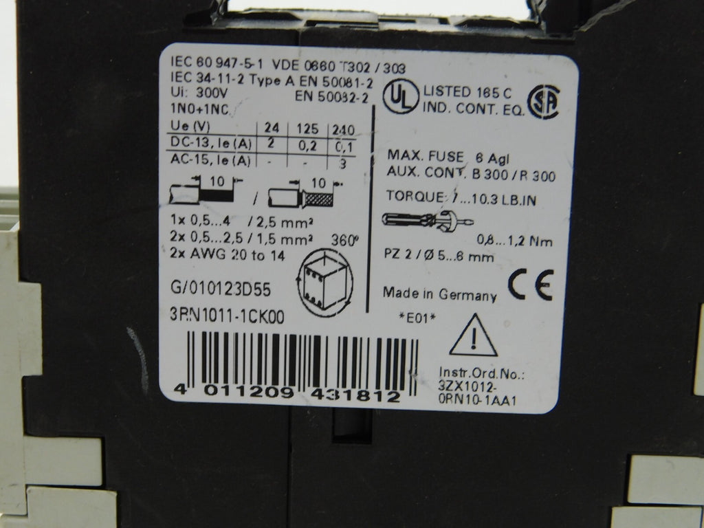   SIEMENS Motorschutz SIRIUS 3A 3RN1011-1CK00