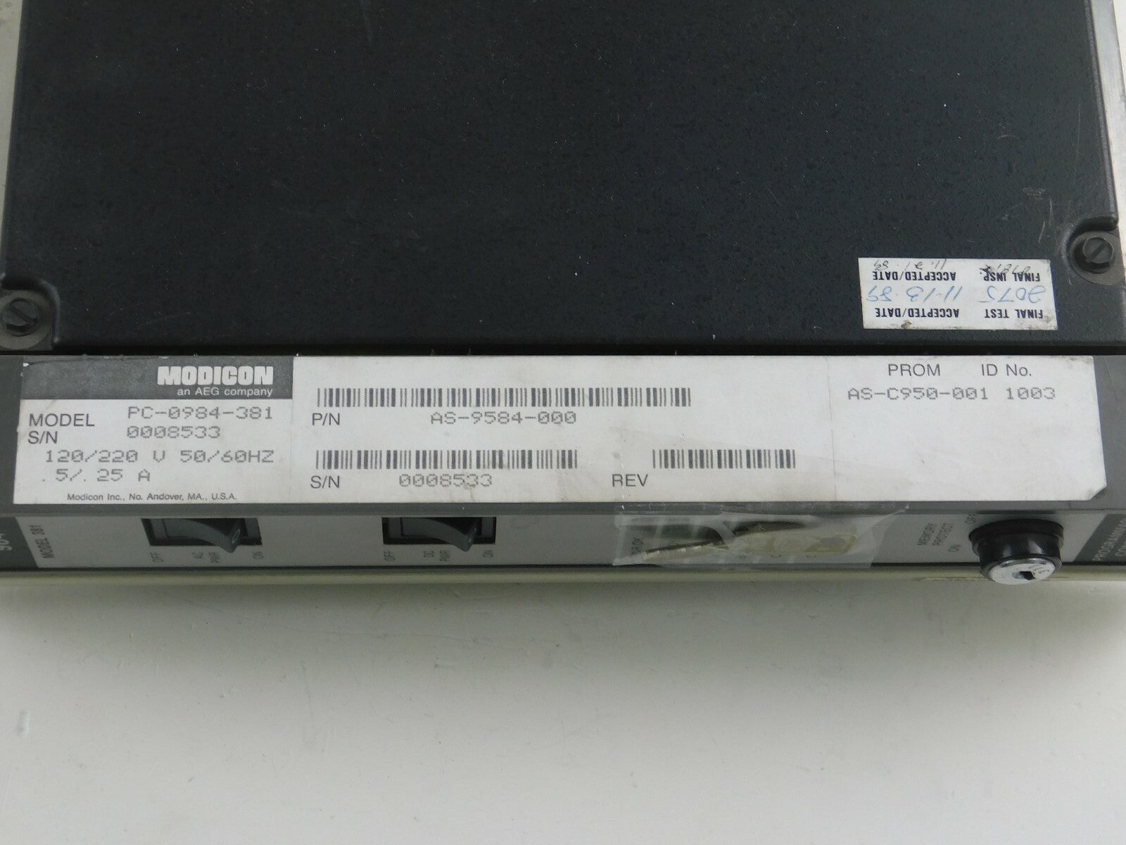 Modicon AEG PC-0984-381  AS-9584-000  AS-C950-001 Programmable Controller