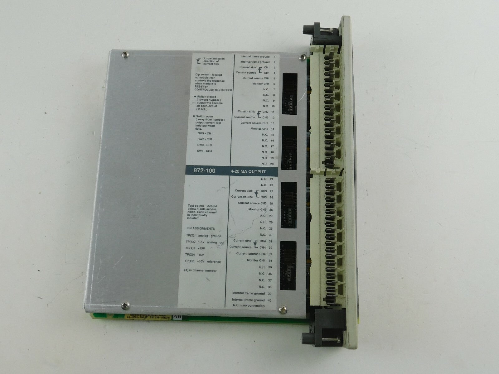 AEG Modicon  AS-B872-100  Analog Current Output  4-20mA