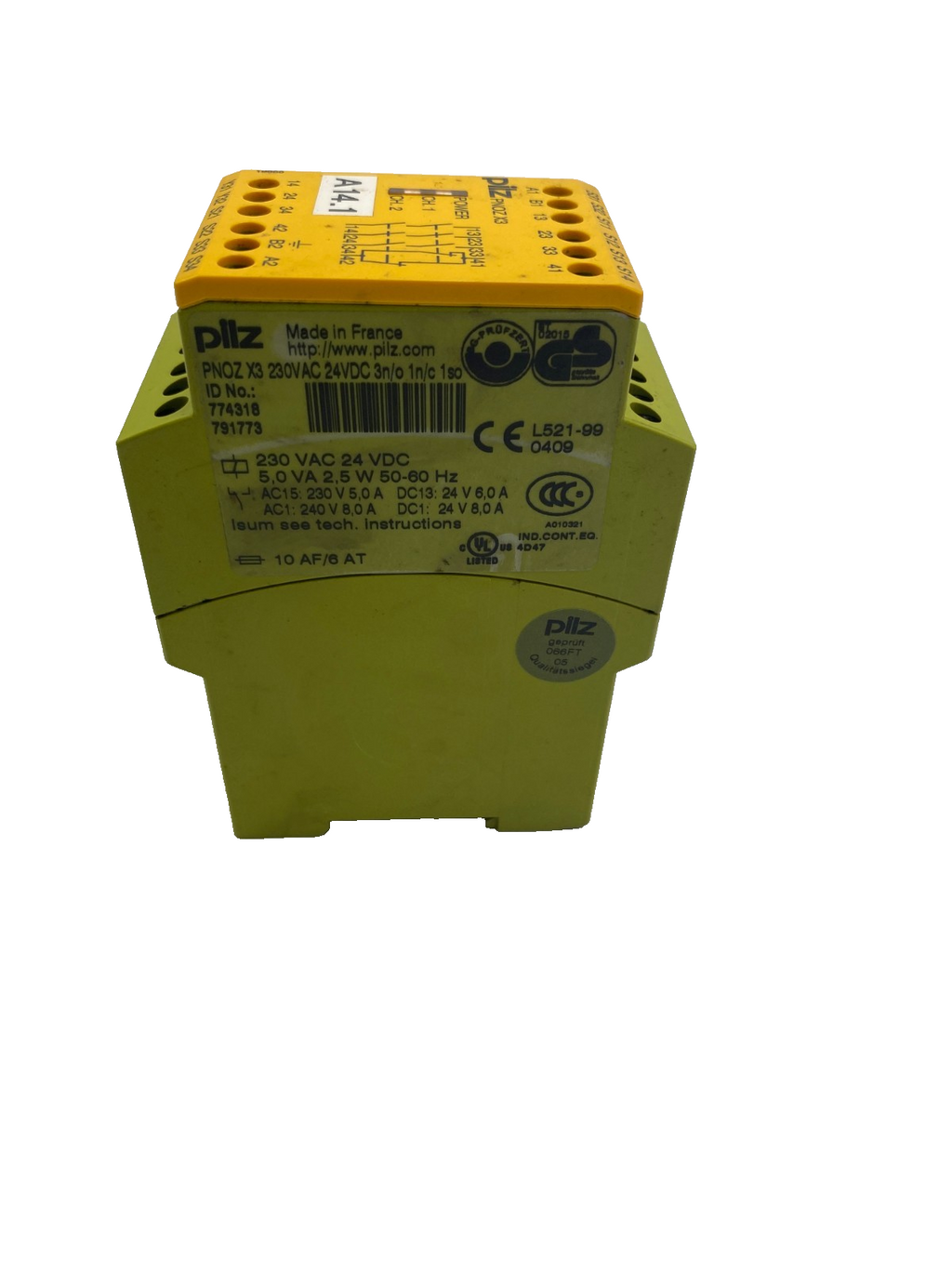 Pilz 774318 PNOZ X3 230VAC 24VDC 3n/o 1n/c 1so