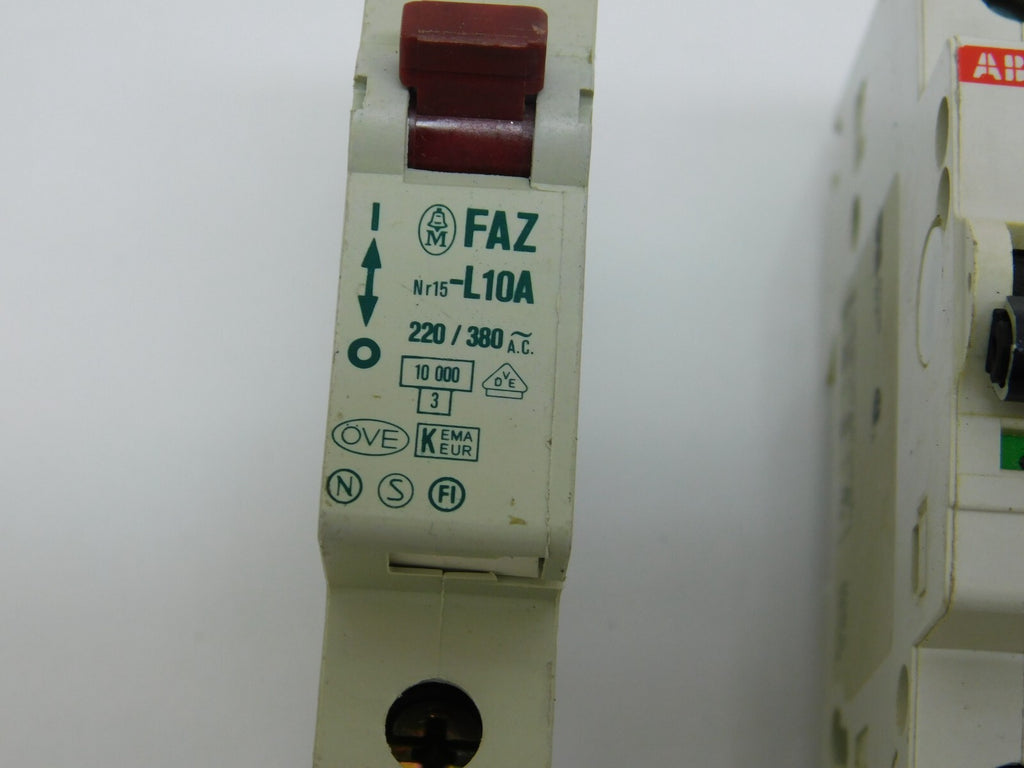 Posten Legrand 058 28 ABB S202 P K 6 A Moeller FAZ L10A Siemens 5SX2 Schneider