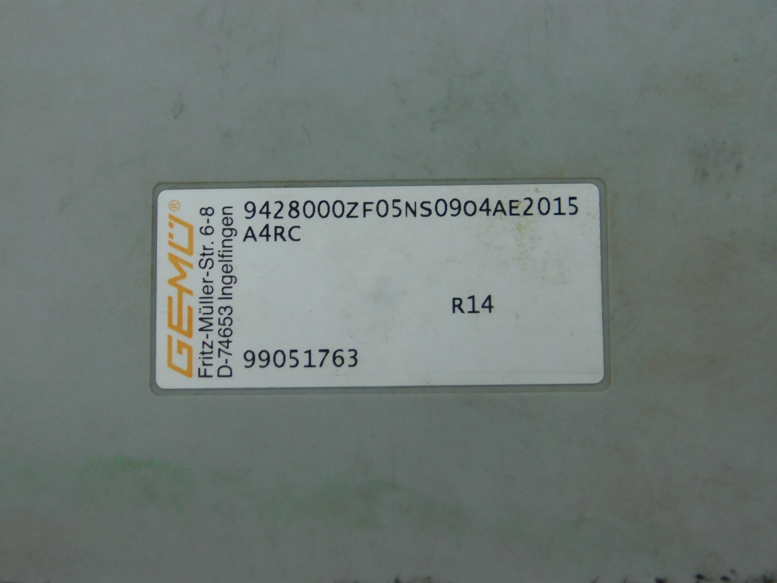 GEMÜ Schwenkantrieb Motorisch 99051763 9428000ZF05NS0904AE2015  A4RC