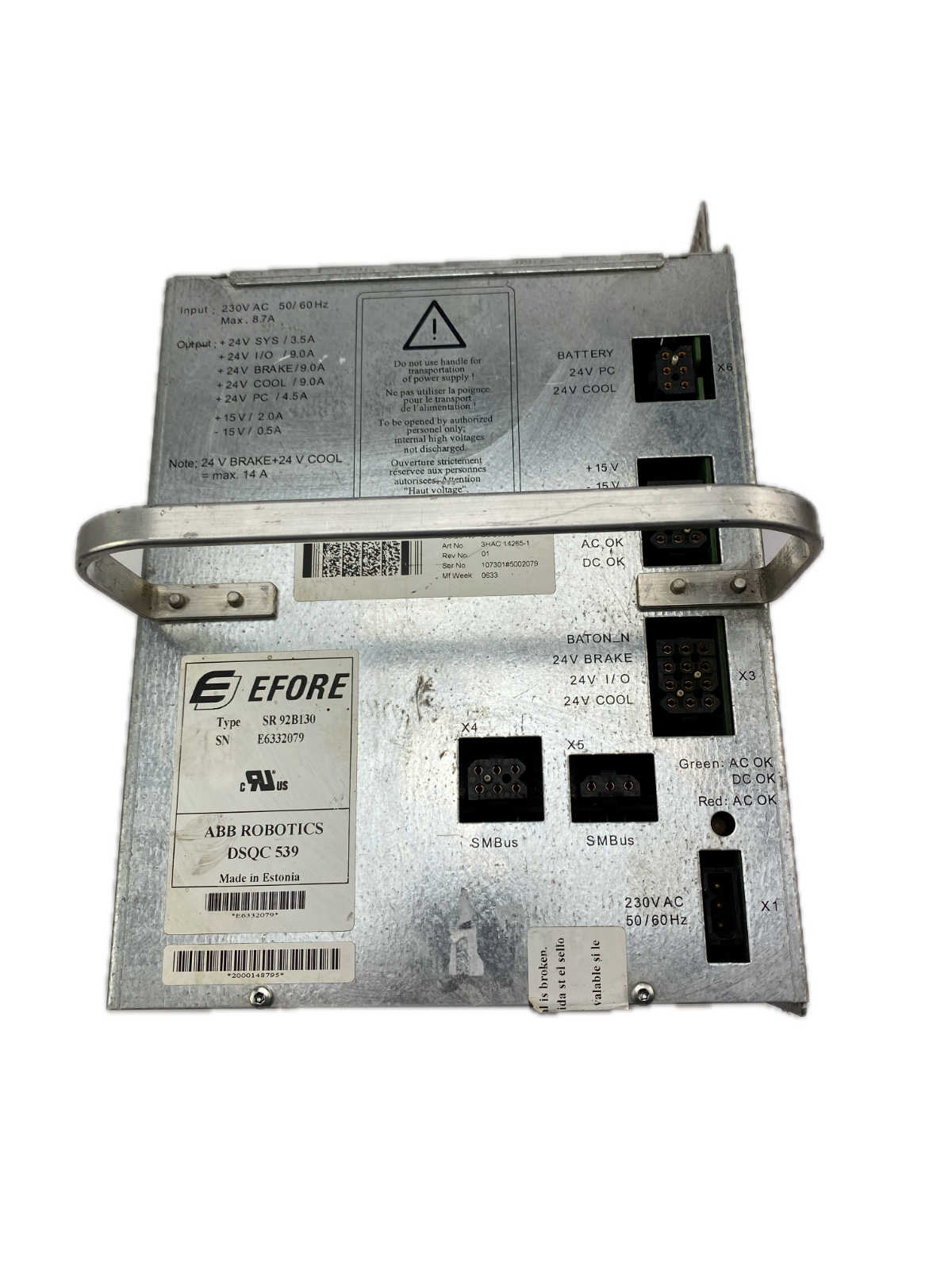 EFORE SR 92B130 ABB ROBOTICS DSQC539